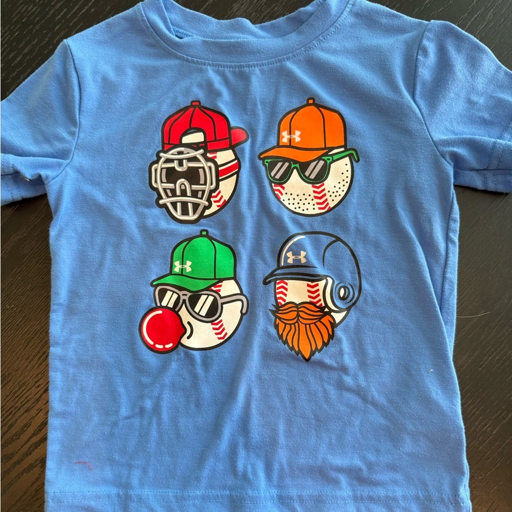 Under Armour Kids Blue Baseball Graphic Tee